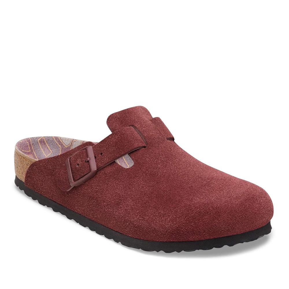 Klapki damskie Birkenstock Boston 1030648 - czerwone