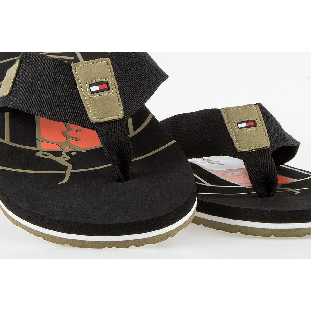 Japonki Tommy Hilfiger Emboss Hilfiger Beach Sandals FM0FM03982-BDS - czarne