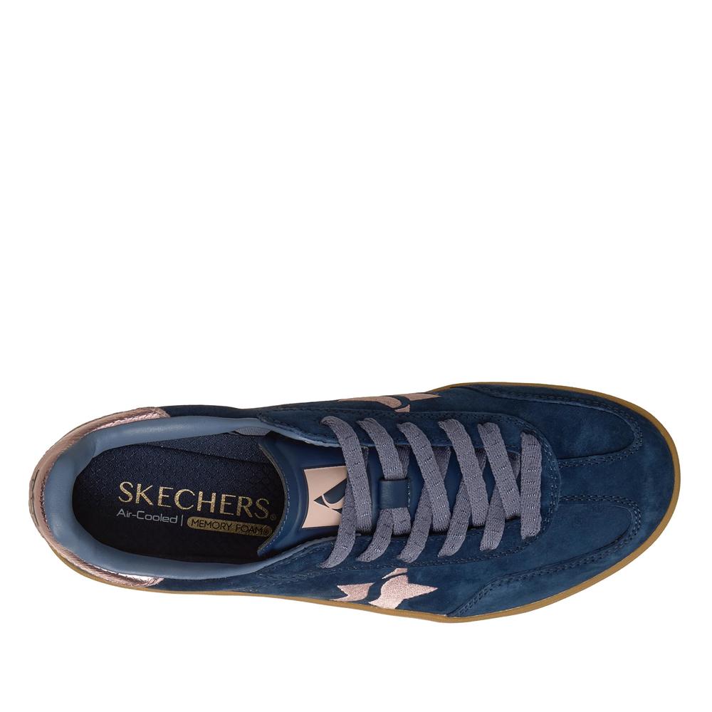 Buty damskie Skechers Academy HI - Elevated Essence 185430NVPK - granatowe