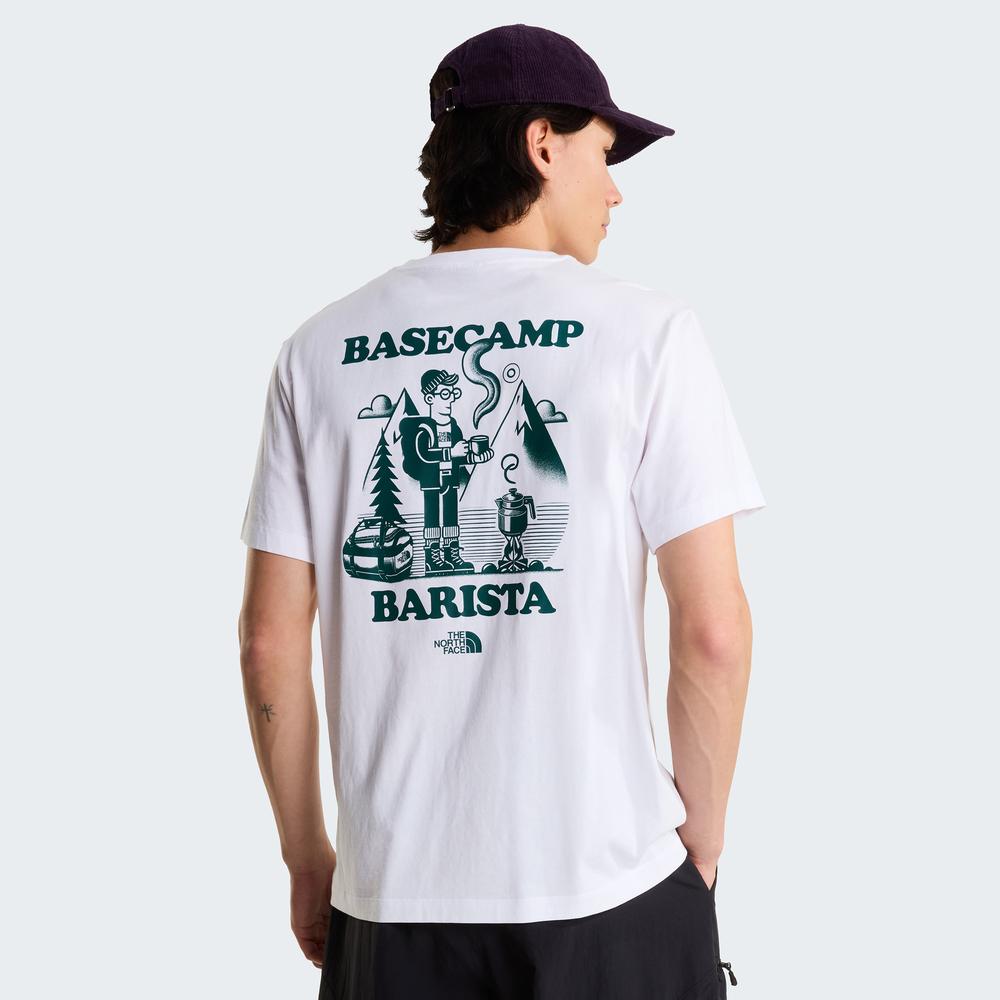 Koszulka męska The North Face Basecamp Barista 0A8JAAVD91 - biała