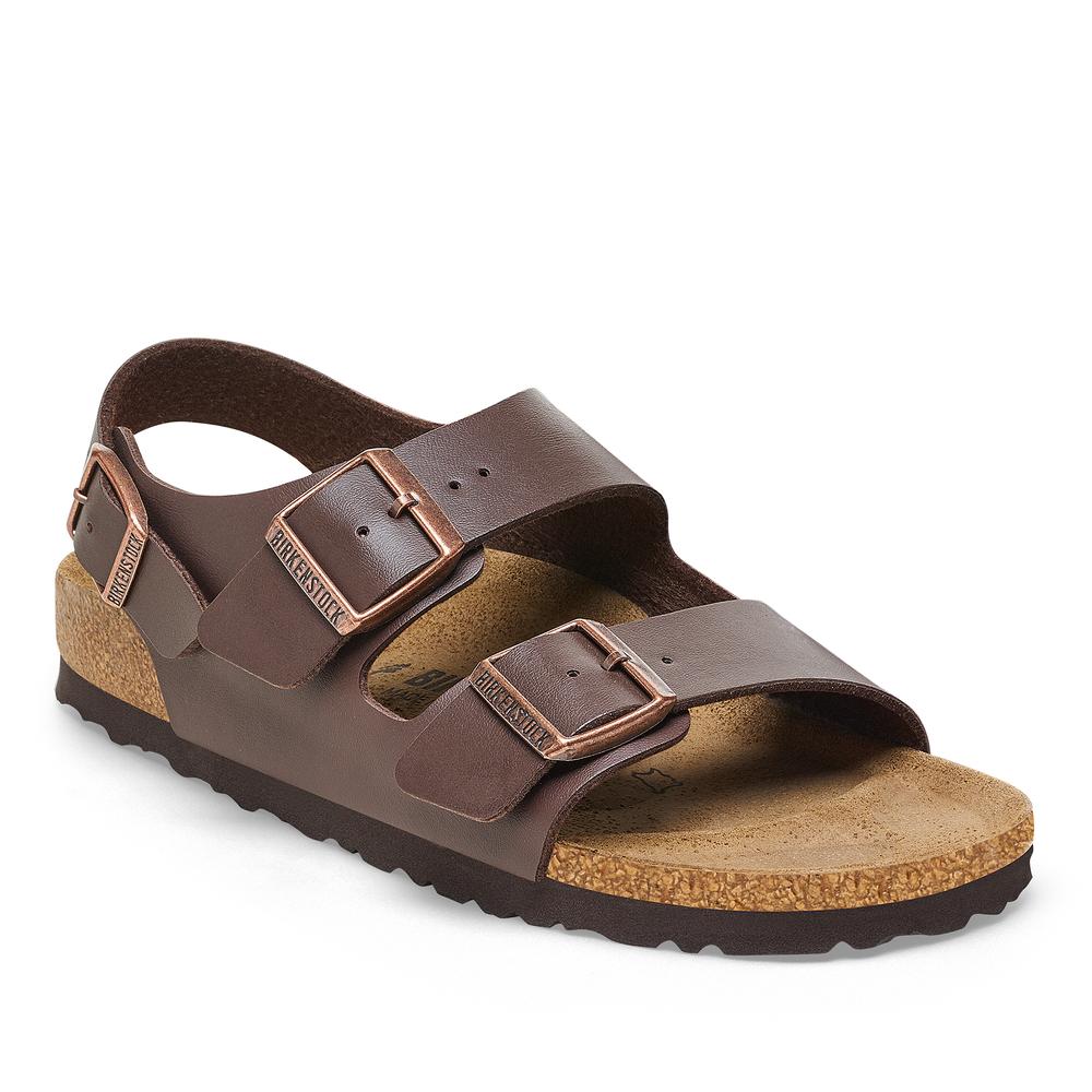 Sandały męskie Birkenstock Milano BF 34701 - brązowe