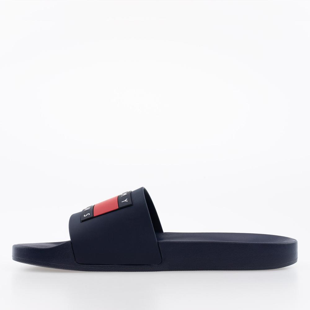 Klapki Tommy Jeans Pool Slide EM0EM01191-C87 - granatowe