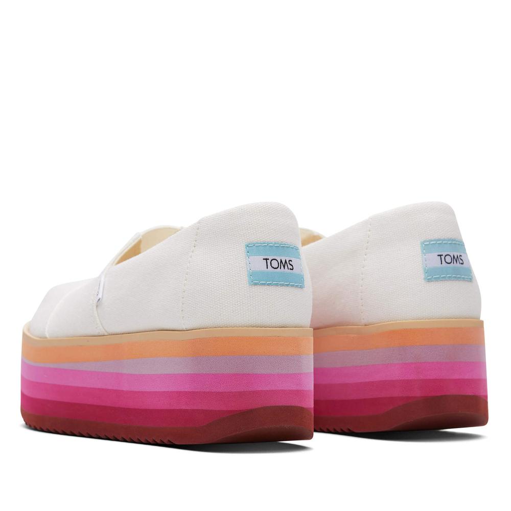 Buty Toms Alpargata Platform Espadrille 10019692 - białe