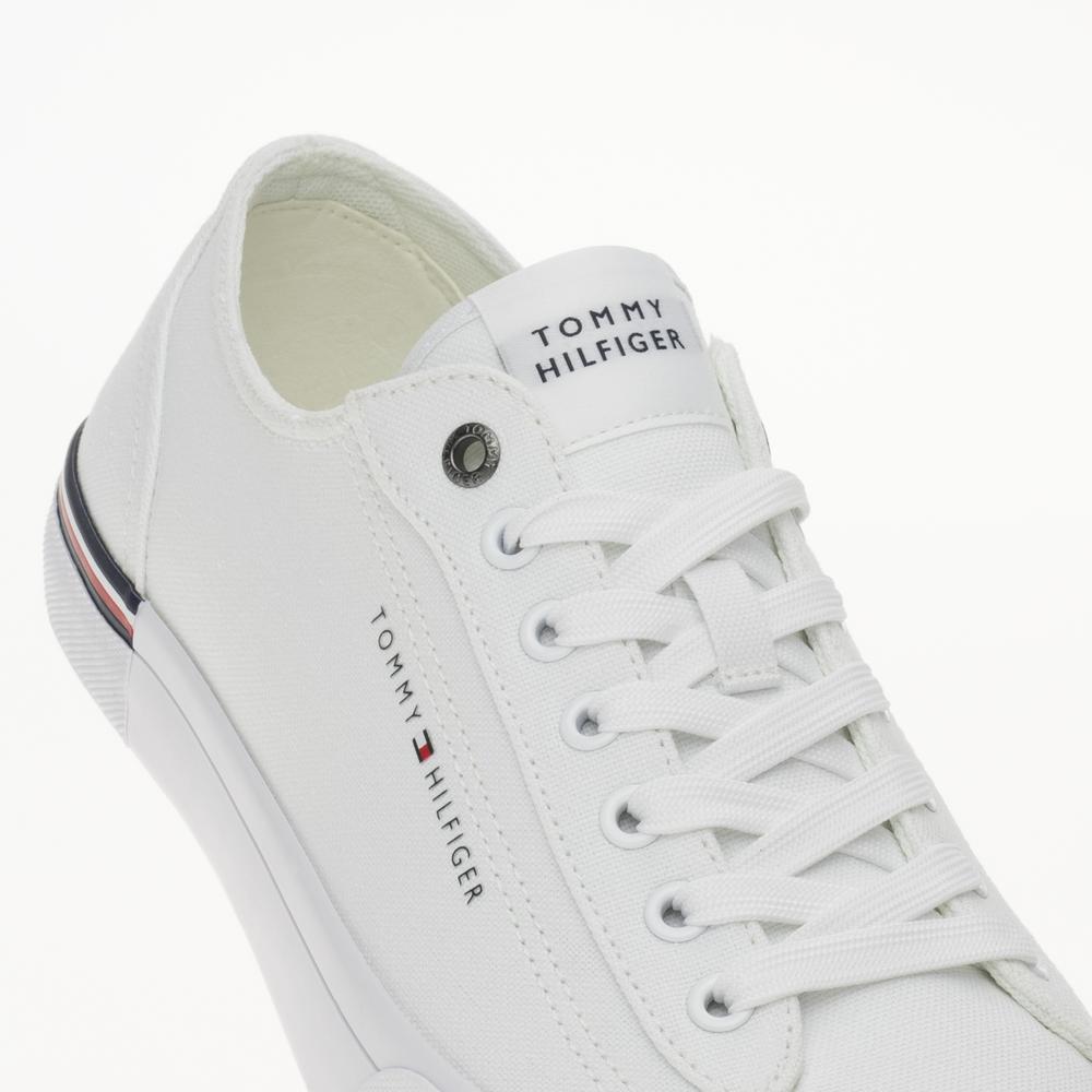 Buty Tommy Hilfiger Corporate Vulc Canvas FM0FM04954-YBS - białe