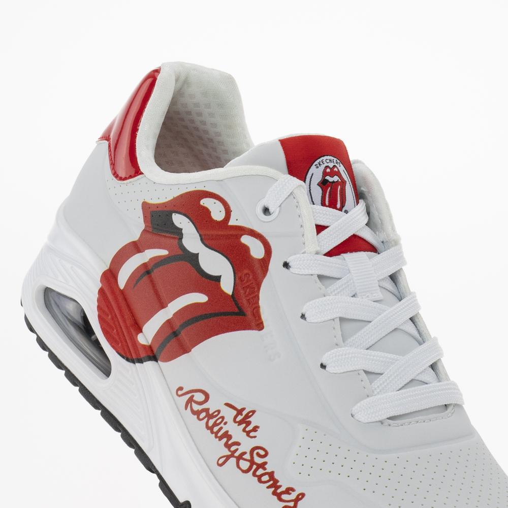 Buty Skechers Uno Rolling Stones Single 177965WRD - białe