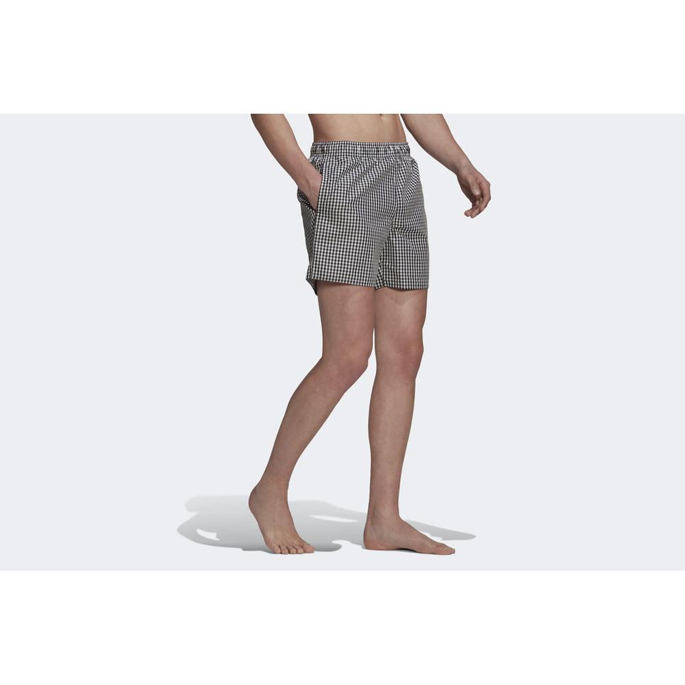 Spodenki adidas Check Swim HA0368 - biało-czarne
