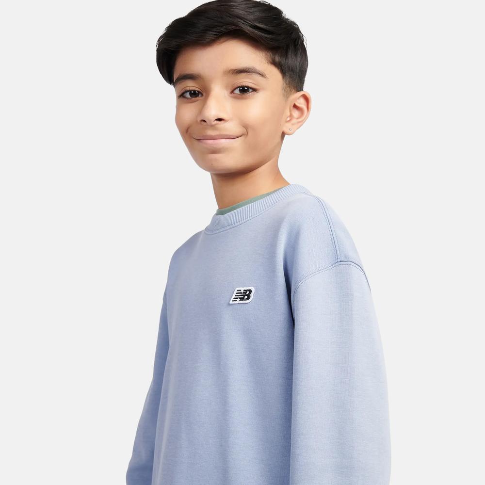 Bluza dziecięca New Balance LAKB0193DUS - niebieska