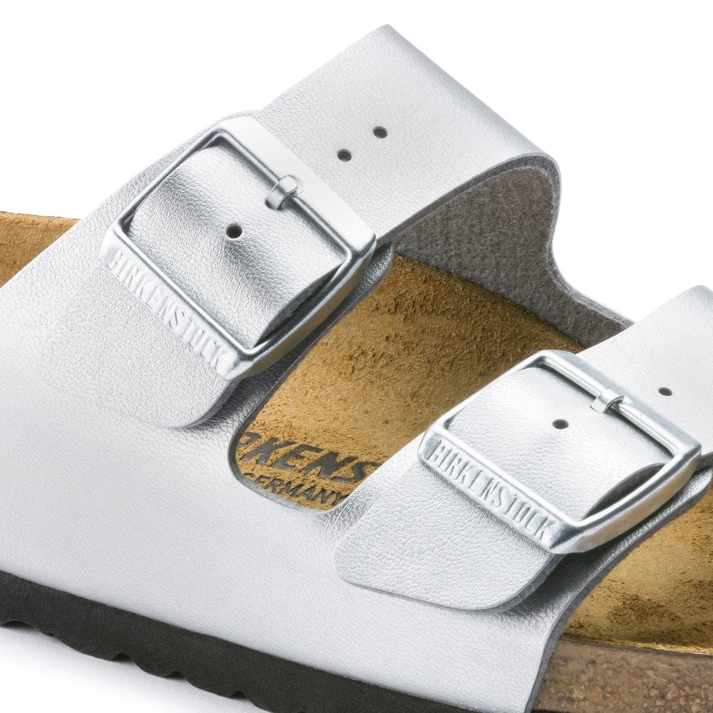 Klapki Birkenstock Arizona Birko-Flor 1012282 - srebrne