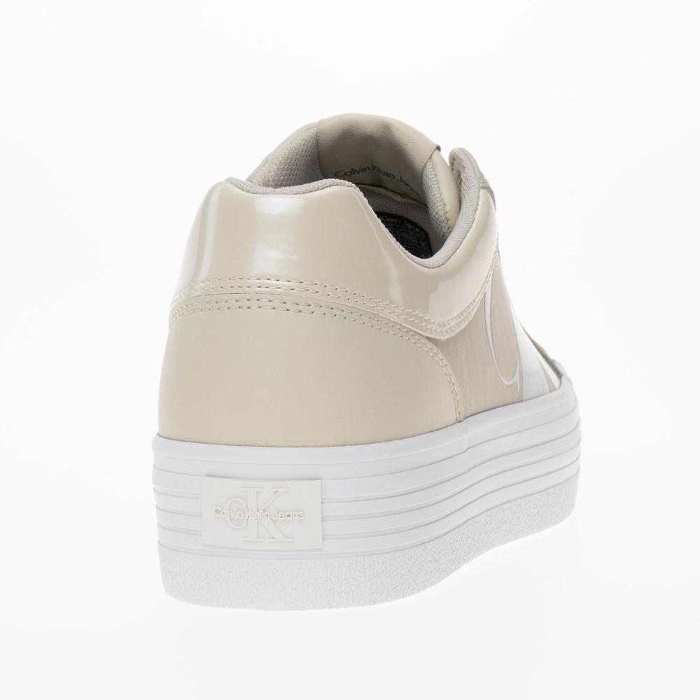 Buty Calvin Klein Bold Vulc Flatform Low Leather NBS MET YW0YW01414-02X - beżowe