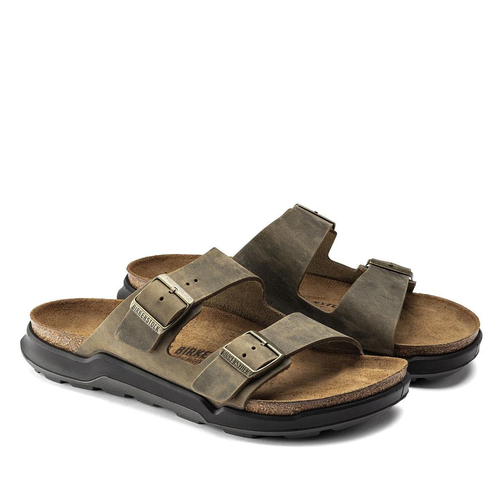 Klapki męskie Birkenstock Arizona Crosstown 1018463 - brązowe