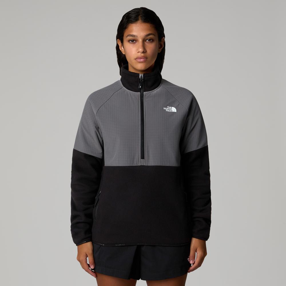 Bluza damska The North Face Glacier 1/2 Zip Fleece 0A89JBAFI1 - czarno-szara