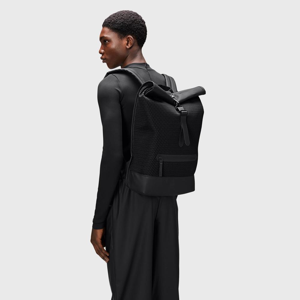 Plecak Rains Rolltop Rucksack Mesh 13340-01 - czarny