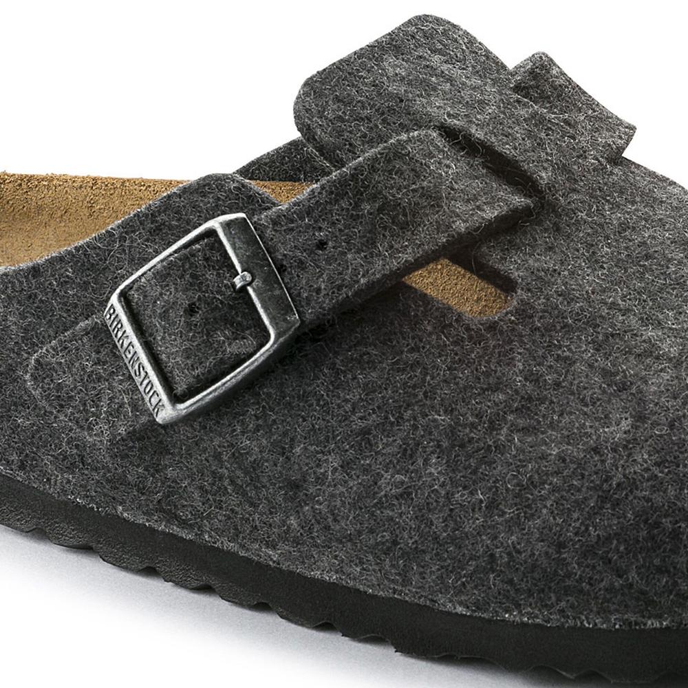 Klapki męskie Birkenstock Boston 160371 - szare