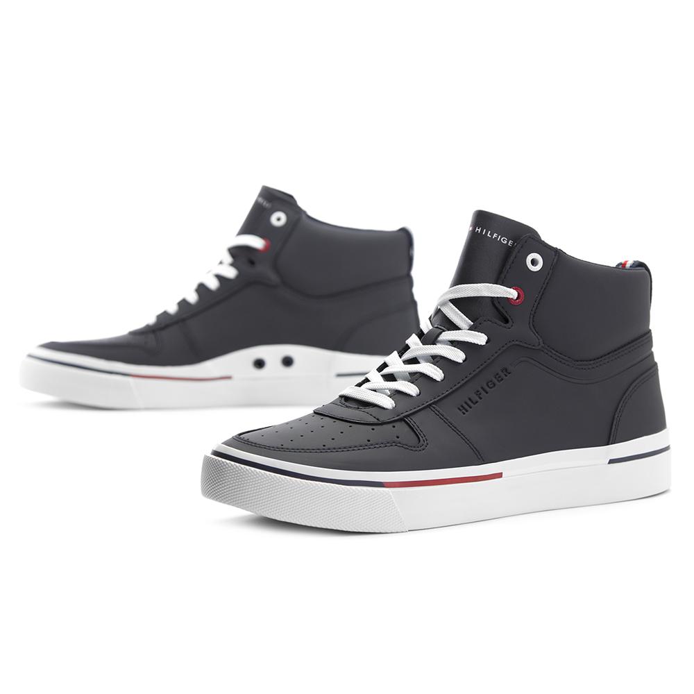 TOMMY HILFIGER CORE CORPORATE HIGH VULC SNEAKER > FM0FM02276 403