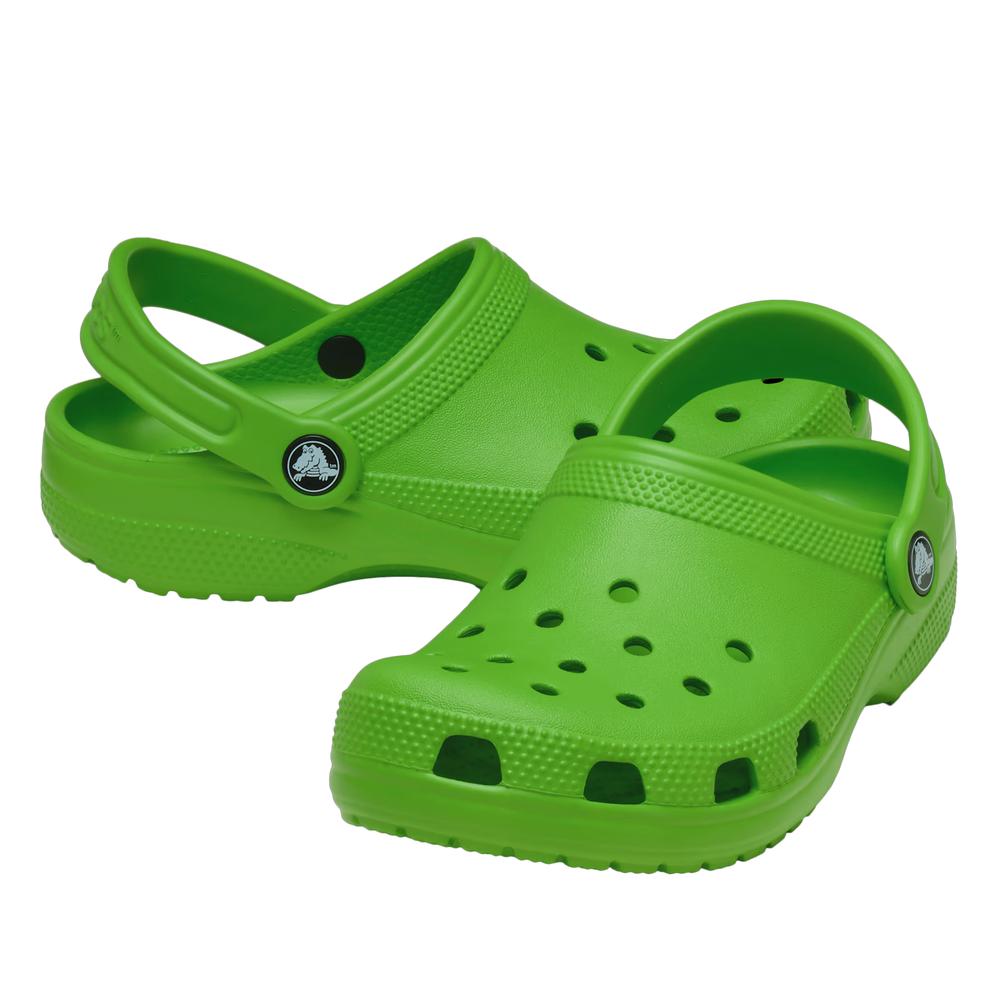 Klapki dziecięce Crocs Classic Clog 206991-30T - zielone