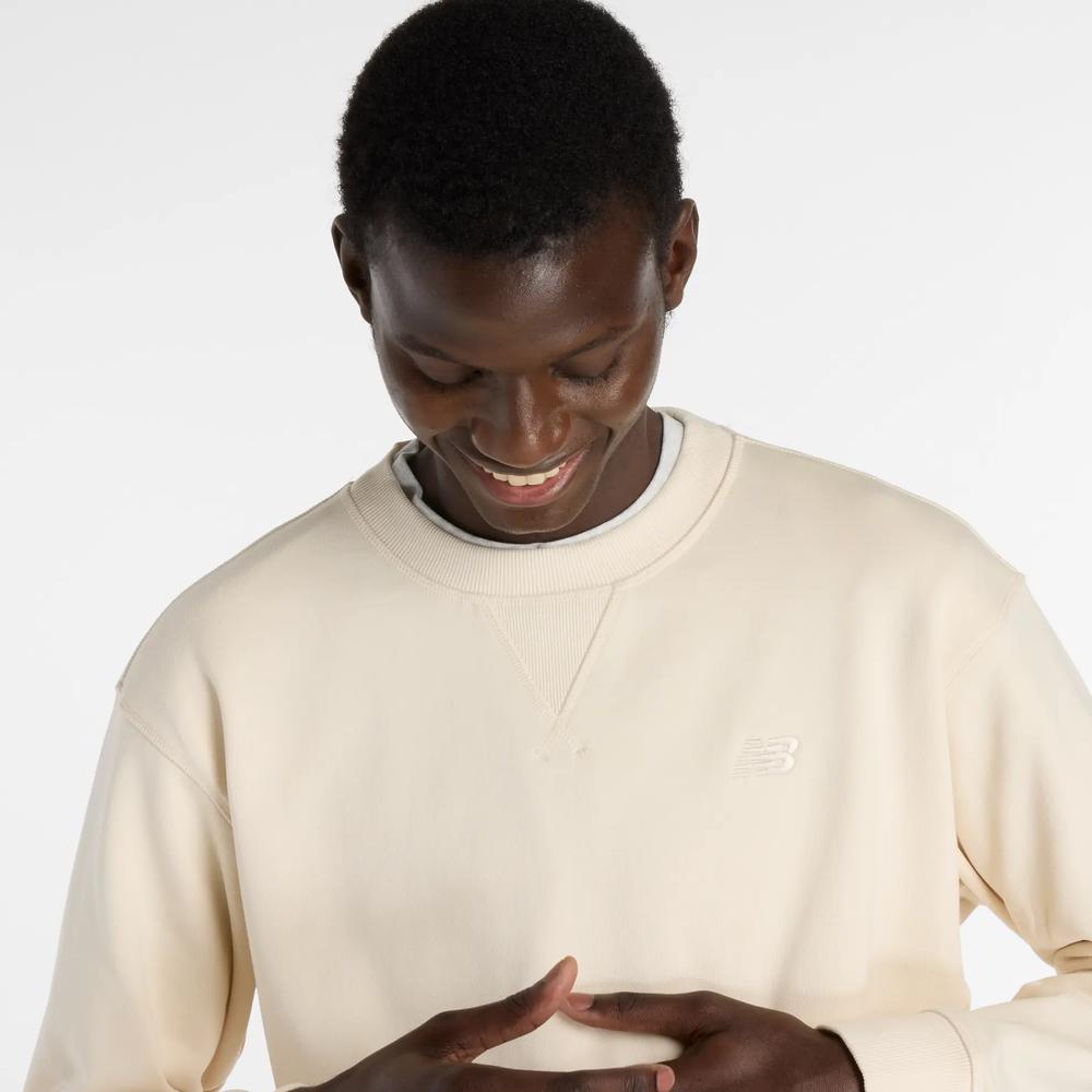 Bluza męska New Balance MT41506PEF - beżowa