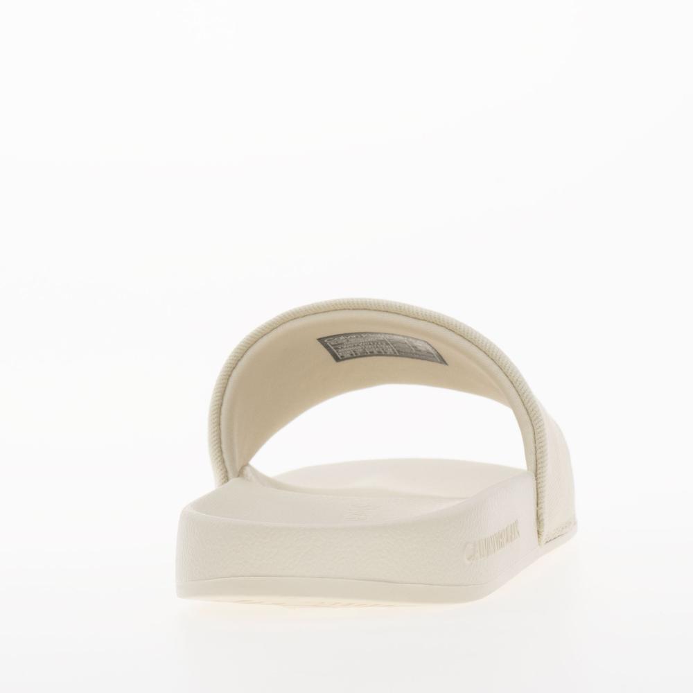 Klapki Calvin Klein Slide Monogram Hardware YW0YW01713-AEO - białe