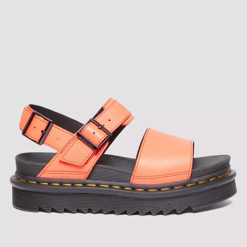 Sandały Dr Martens Voss Pisa Leather Strap 30723695 - pomarańczowy