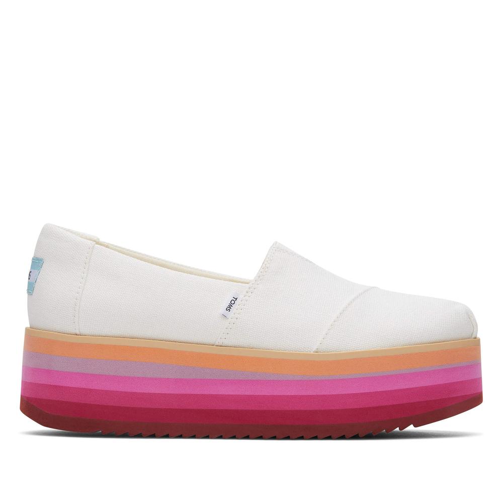 Buty Toms Alpargata Platform Espadrille 10019692 - białe