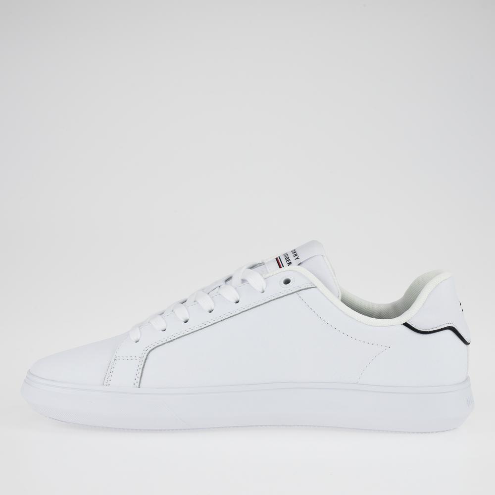 Buty Tommy Hilfiger Corporate Leather Cup Stripes FM0FM04732-YBS - białe