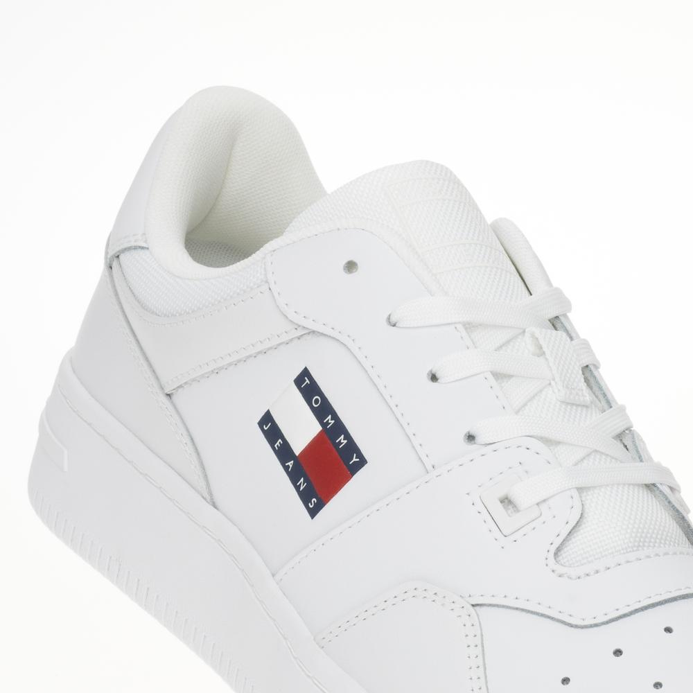 Buty Tommy Jeans TJM Retro Basket Ess EM0EM01395-YBR - białe