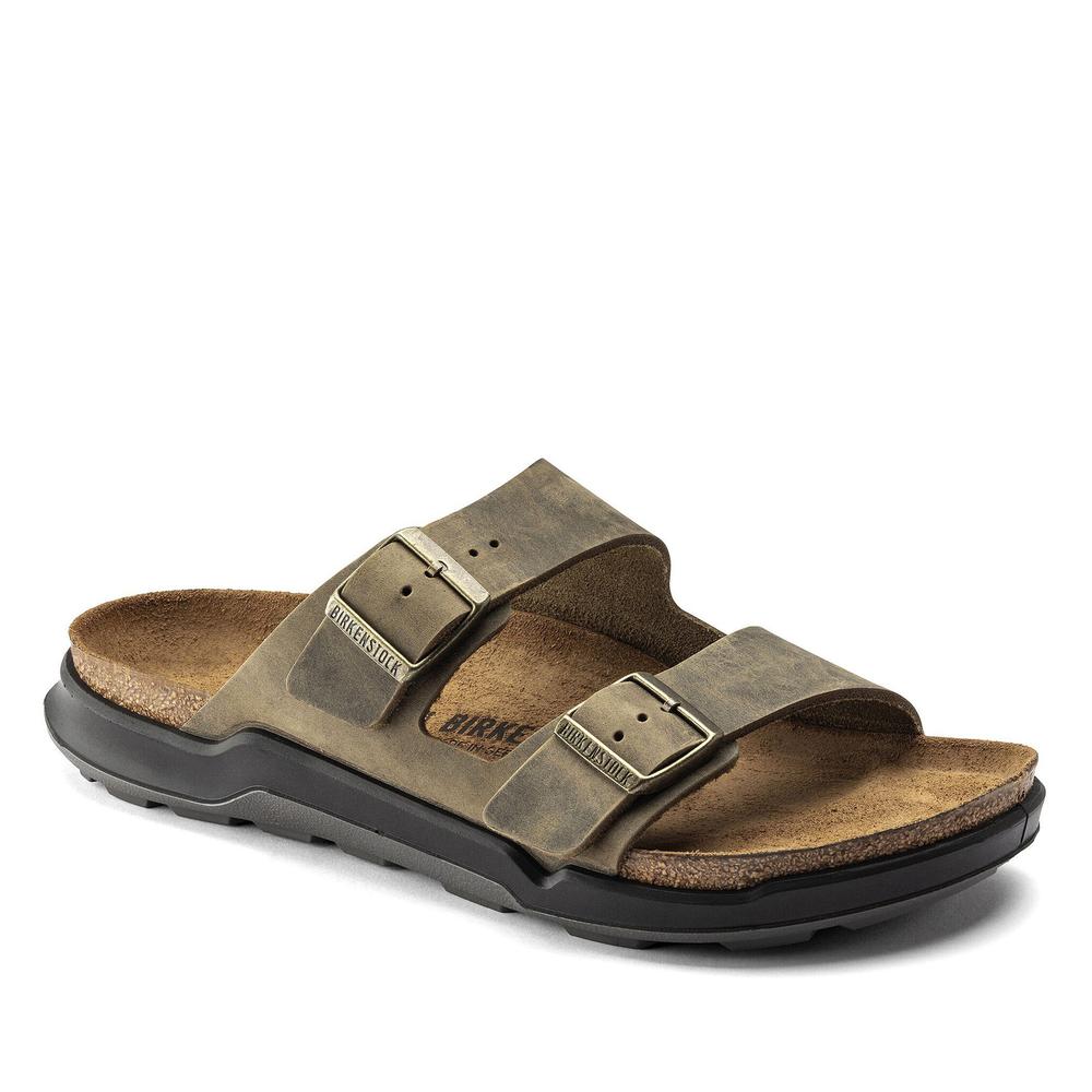 Klapki męskie Birkenstock Arizona Crosstown 1018463 - brązowe