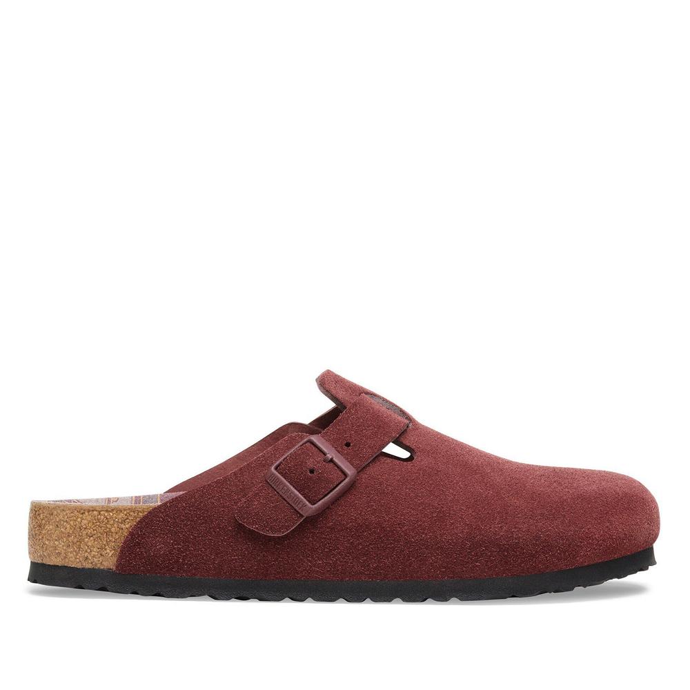 Klapki damskie Birkenstock Boston 1030648 - czerwone