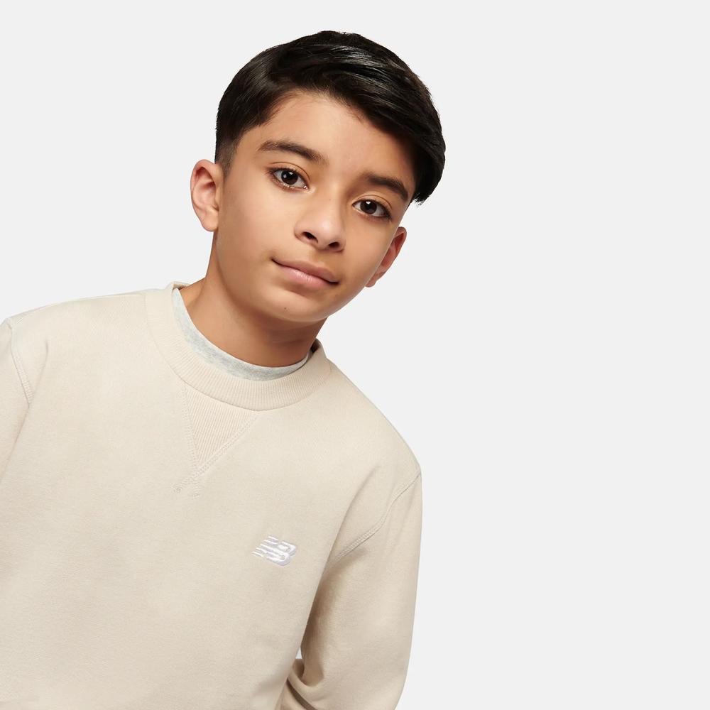 Bluza dziecięca New Balance LAKB0055TWF - beżowa