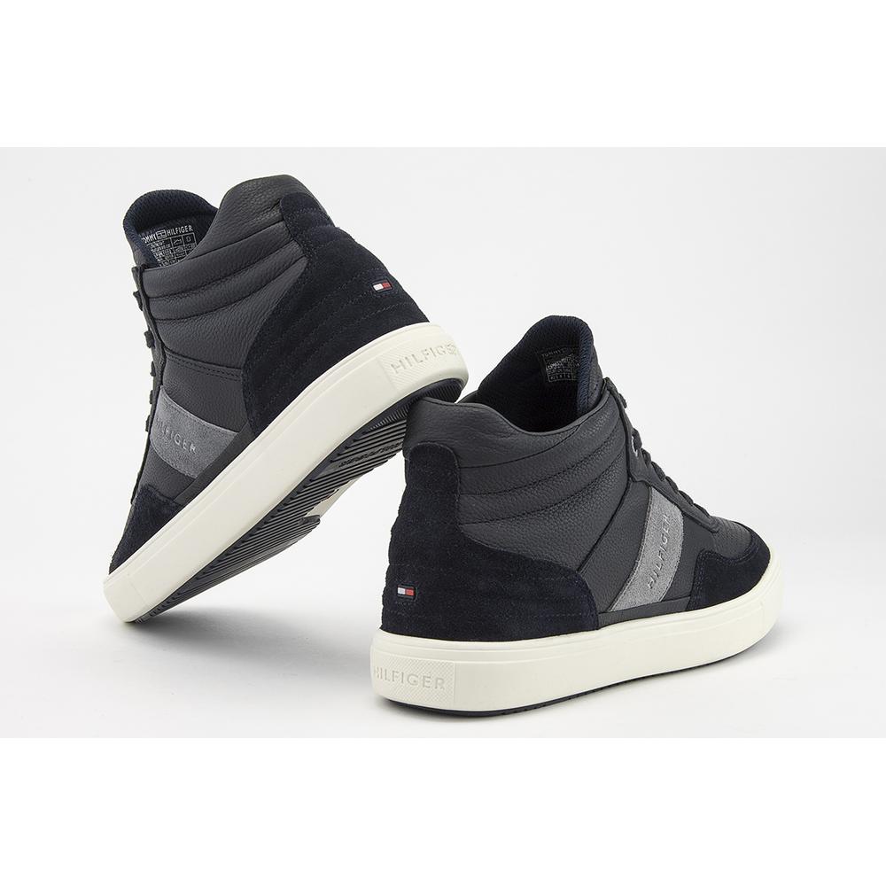 TOMMY HILFIGER LIGHTWEIGHT MATERIAL MIX MID CUT > FM0FM01702-403