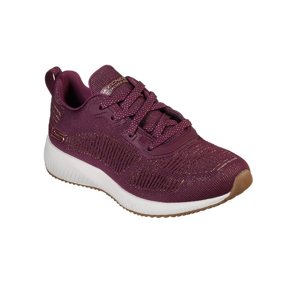 Buty Skechers Sport Squad Glam League 31347RAS - bordowe