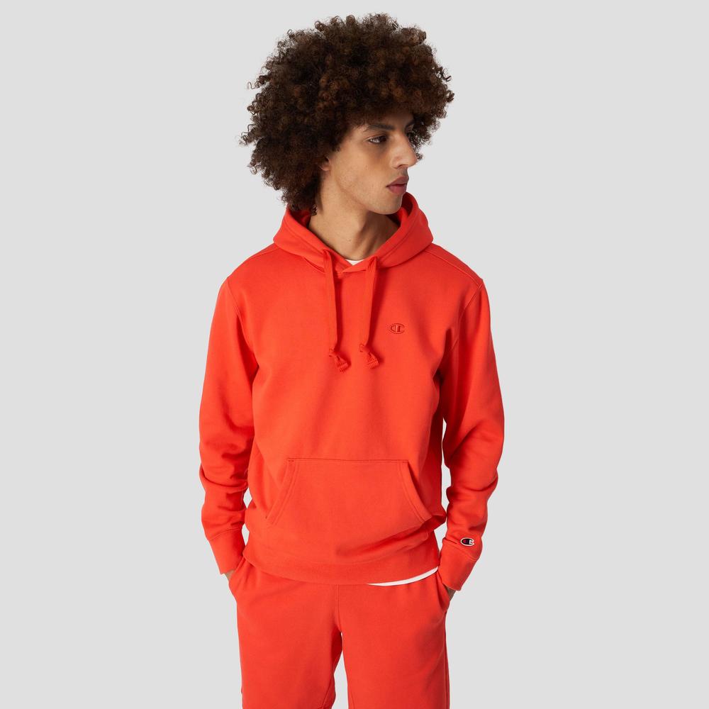 Bluza Champion Embroidered Cosy Fit Cotton Hoodie 218491-RS036 - czerwona
