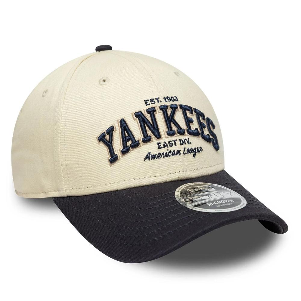Czapka męska New Era 9FORTY New York Yankees MLB Wordmark 60771808 - beżowa