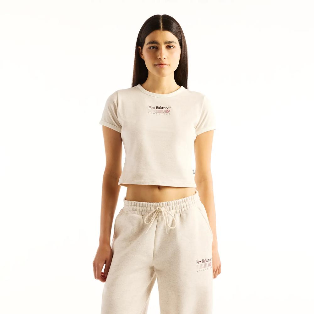 Koszulka damska New Balance WT62O4MBLIT - beżowa