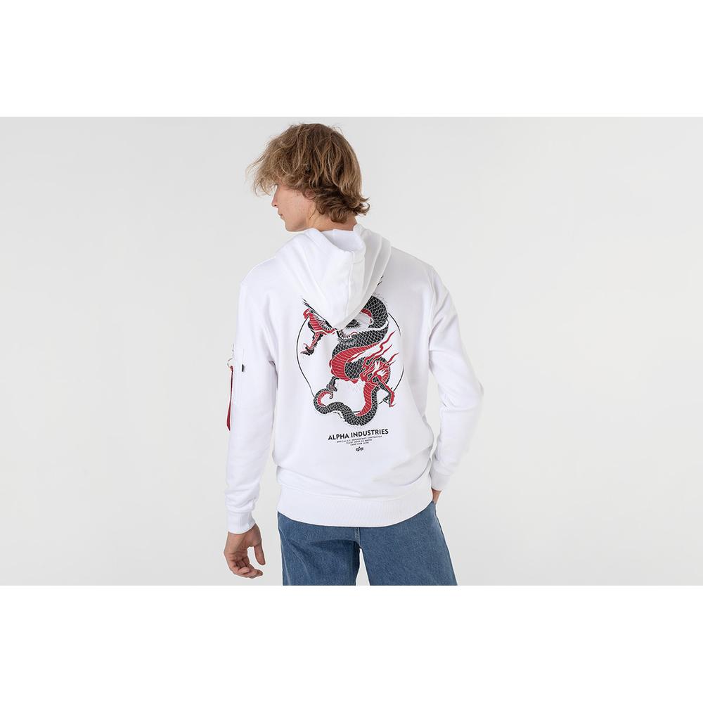 Bluza Alpha Industries Heritage Dragon Hoody 10633309 - biała
