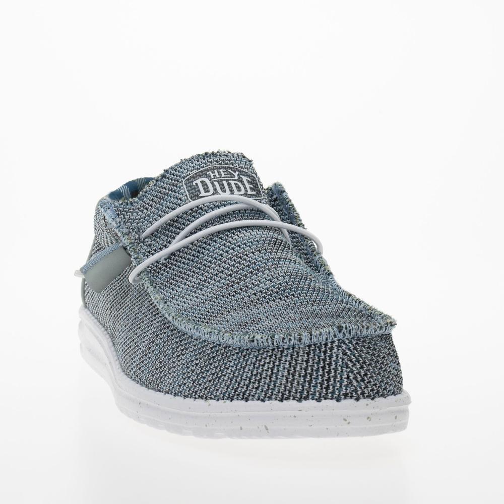 Buty Hey Dude Wally Stretch Canvas 40022-425 - niebieskie