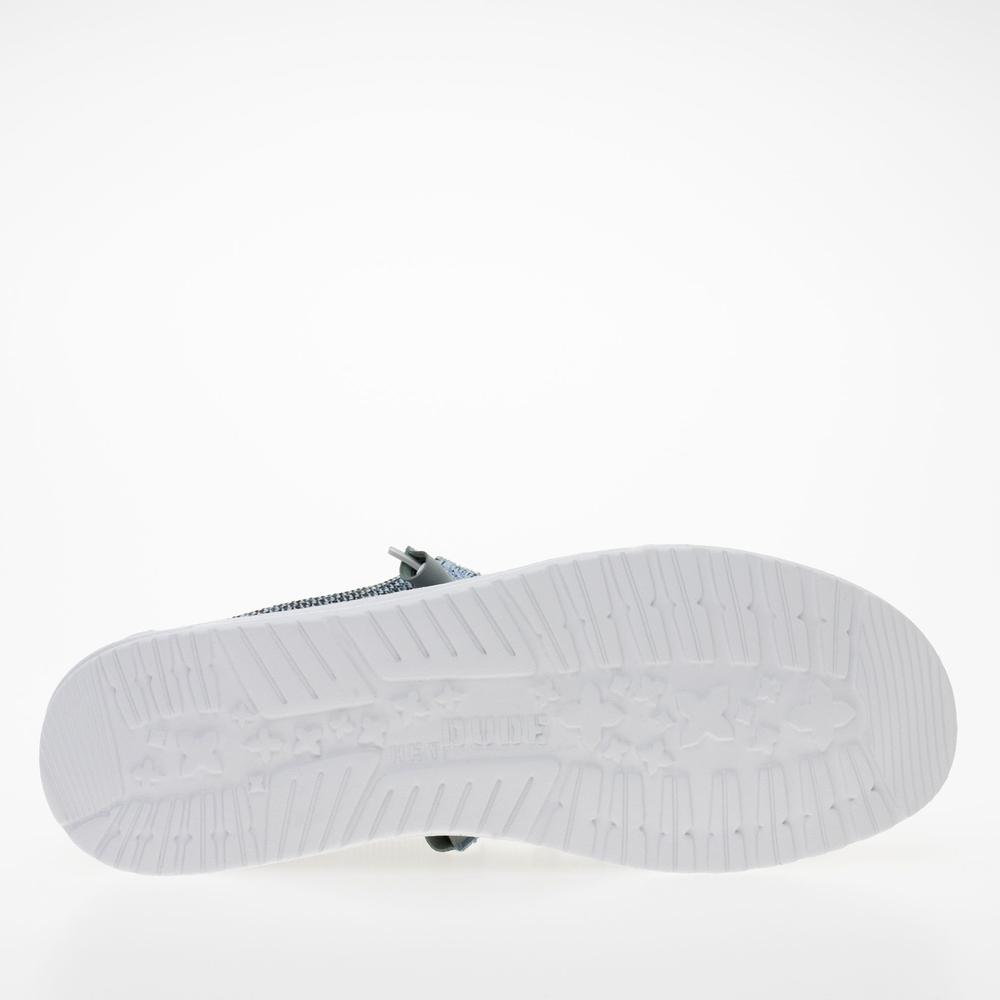 Buty Hey Dude Wally Stretch Canvas 40022-425 - niebieskie