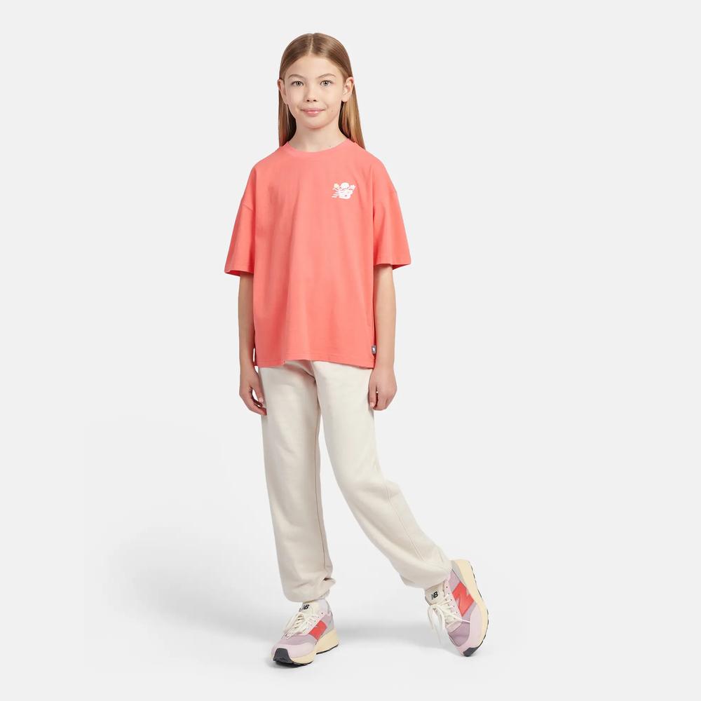 Spodnie dziecięce New Balance LAKG0058LIN - beżowe