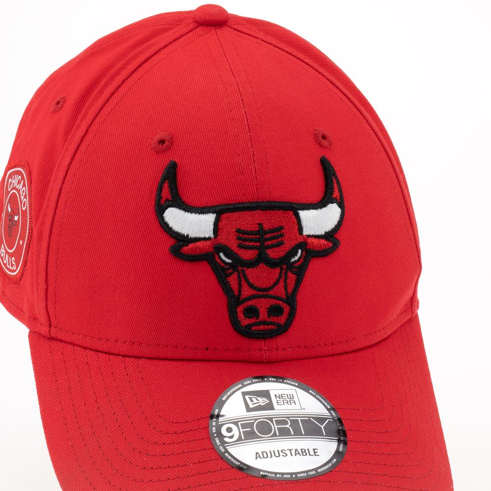 Czapka New Era 9Forty Chicago Bulls Team Side Patch Red Adjustable 60298790 - czerwona