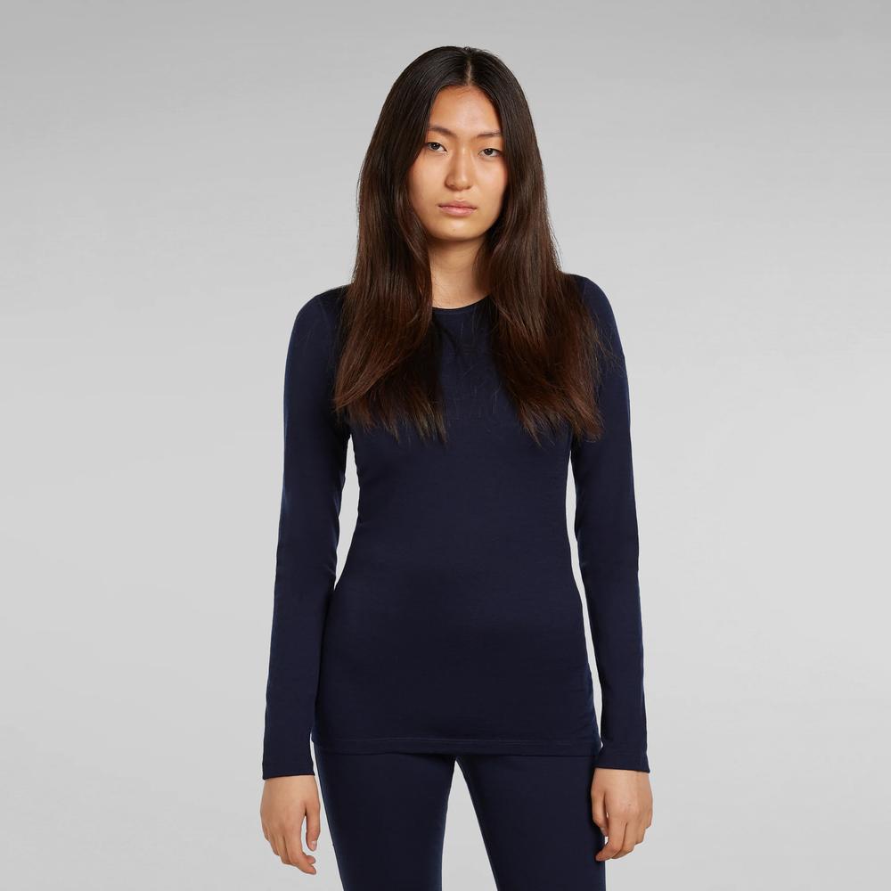 Koszulka damska Icebreaker Merino 200 Oasis Long Sleeve Crewe Thermal 1043754011 - czarna