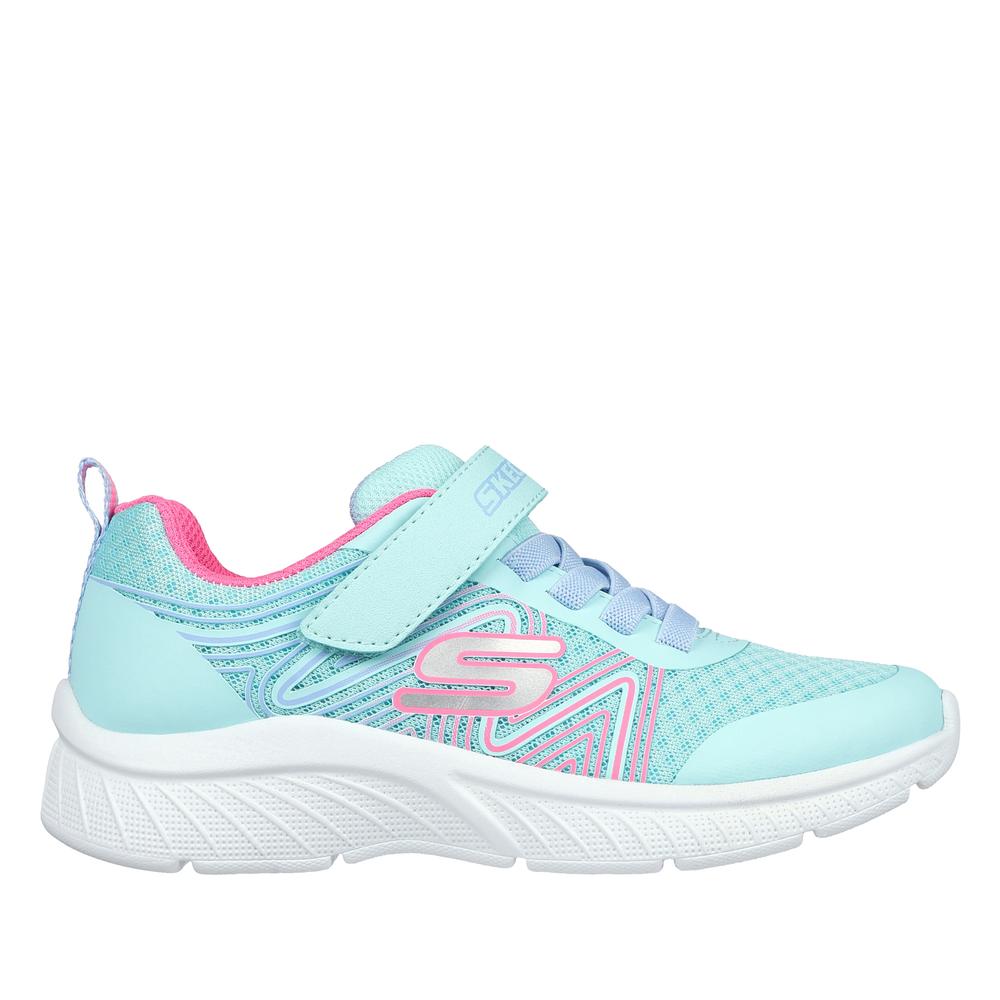 Buty dziecięce Skechers Microspec Plus Swirl Sweet 303535LAQPK - niebieskie