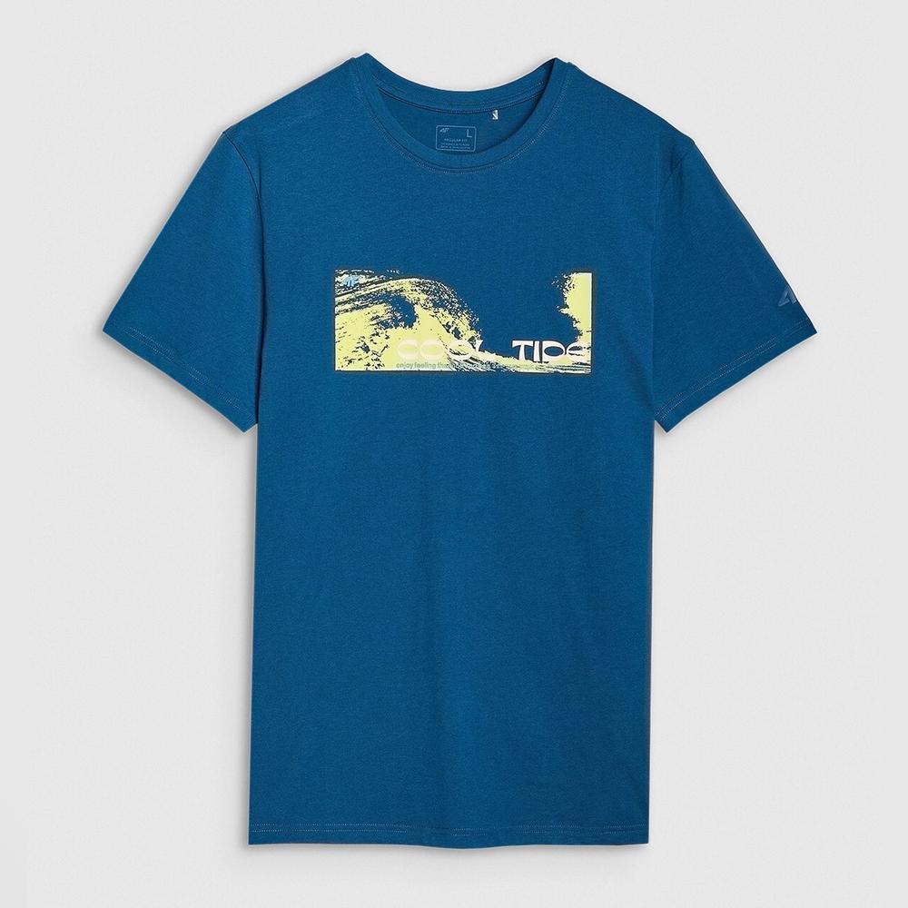 Koszulka męska 4F WSS25TTSHM203046S - niebieska