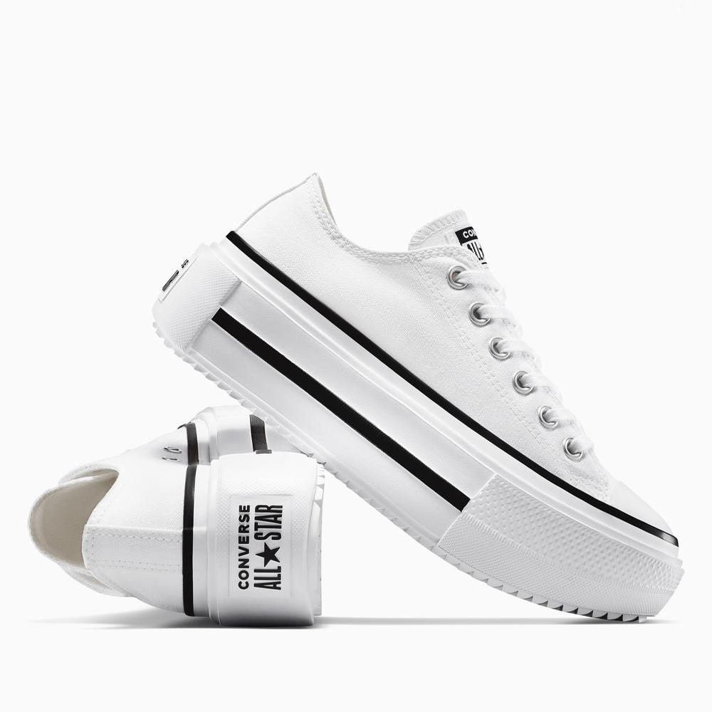 Buty damskie Converse Chuck Taylor All Star Lift Double Stack Platform A15491C - białe