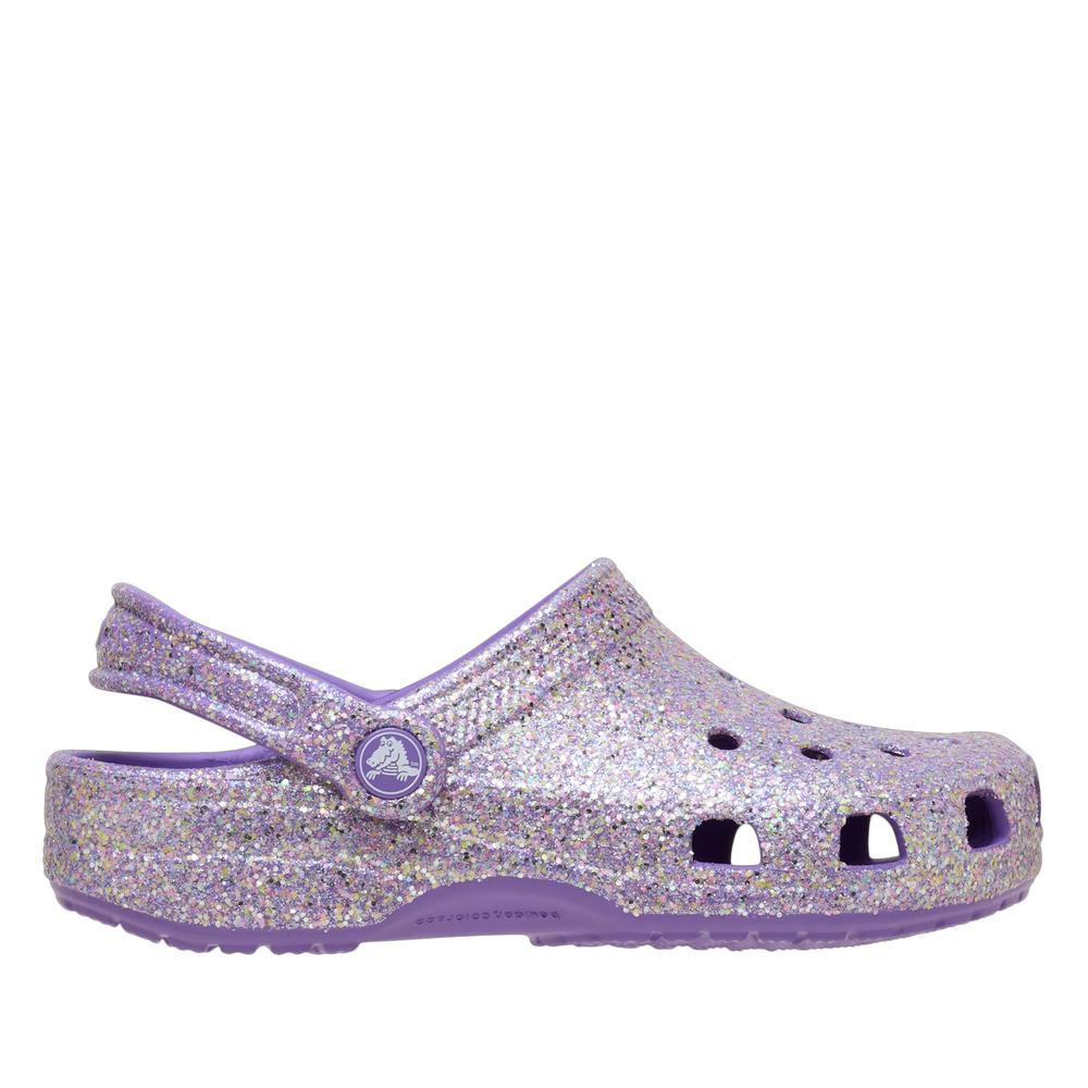 Klapki młodzieżowe Crocs Classic Fantasy Glitter Clog 212561-510 - fioletowe