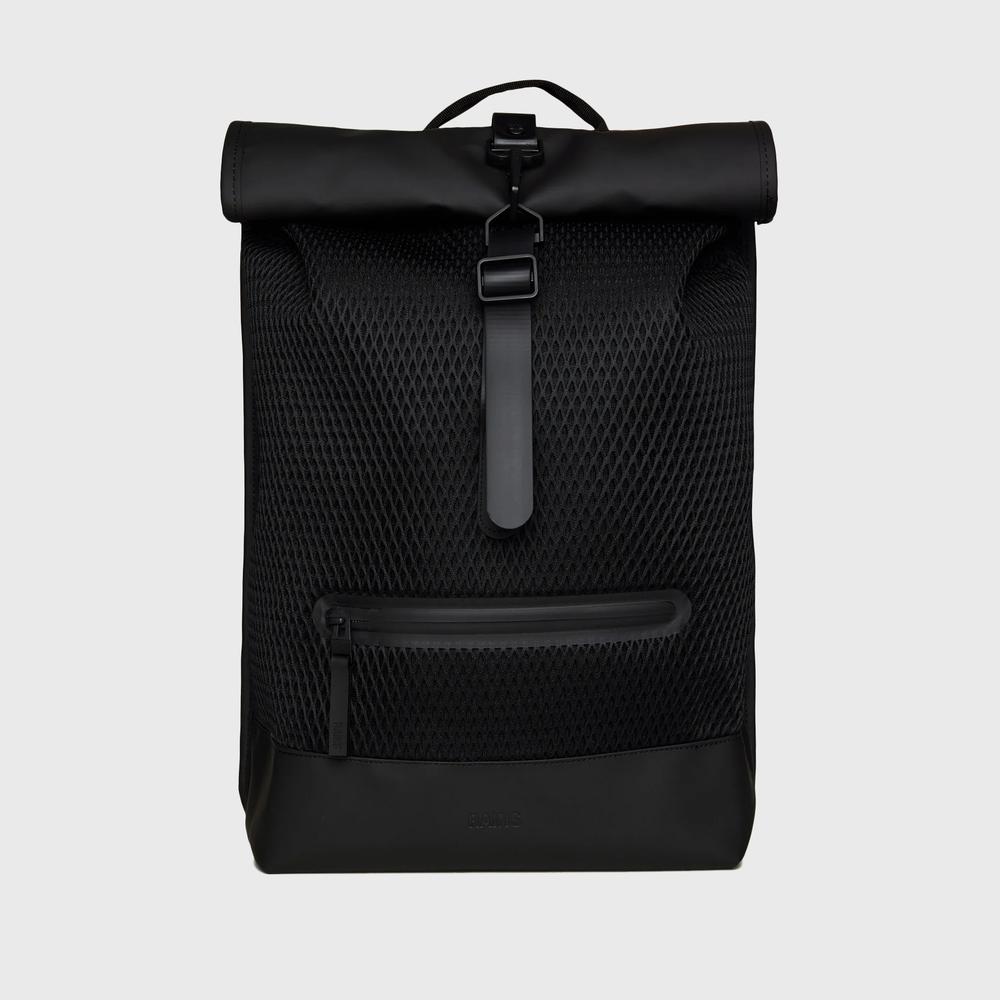 Plecak Rains Rolltop Rucksack Mesh 13340-01 - czarny