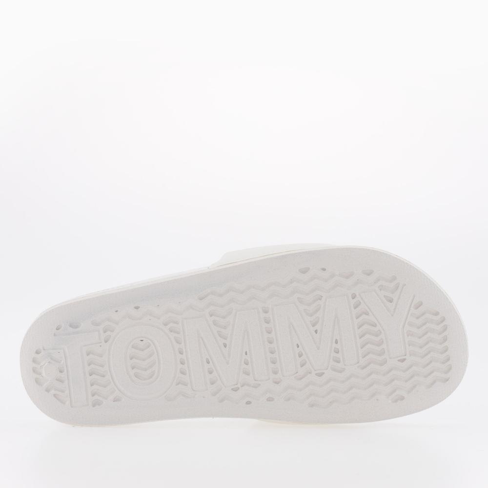 Klapki Tommy Jeans Printed EN0EN02107-YBL - białe
