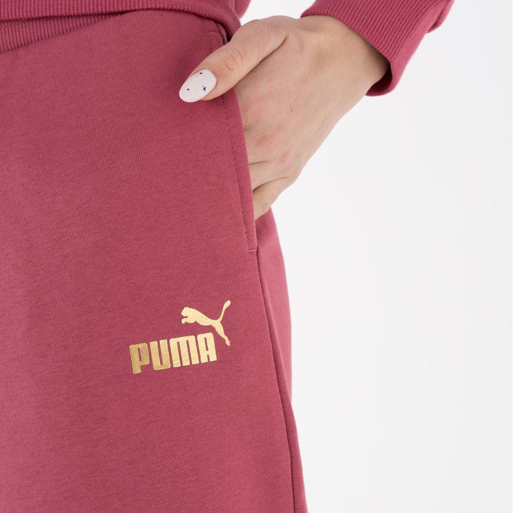 Spodnie Puma Essentials+ Metallic 84995945 - różowe