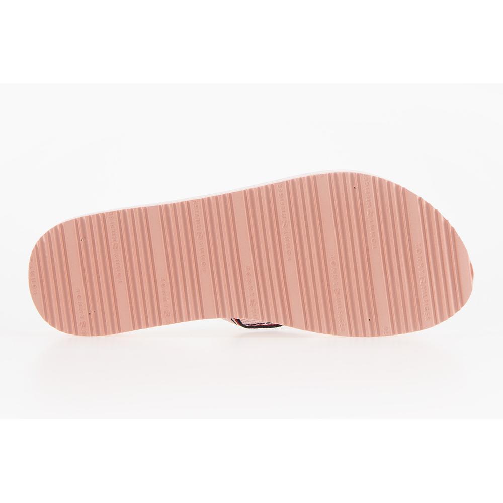 Japonki Tommy Hilfiger Hardware Flat Beach FW0FW06421-TIP - beżowe