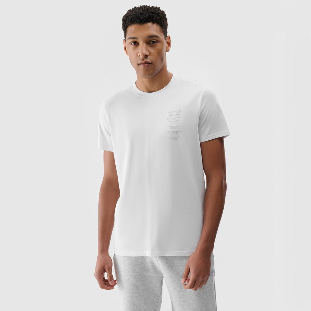 Koszulka męska 4F RSS24TTSHM253610S - biała