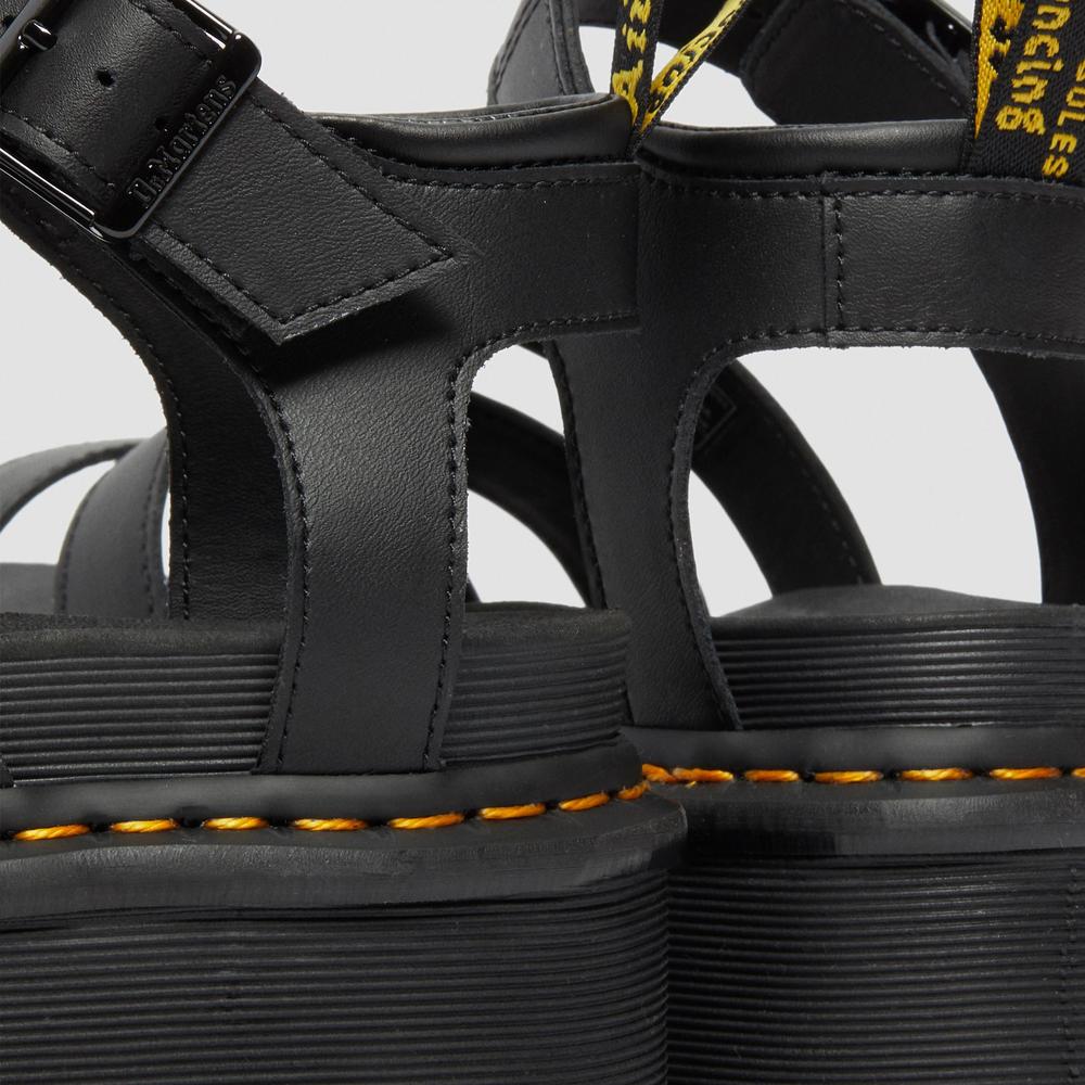 Sandały Dr. Martens Blaire Quad Hydro Leather Paltform 27296001 - czarne