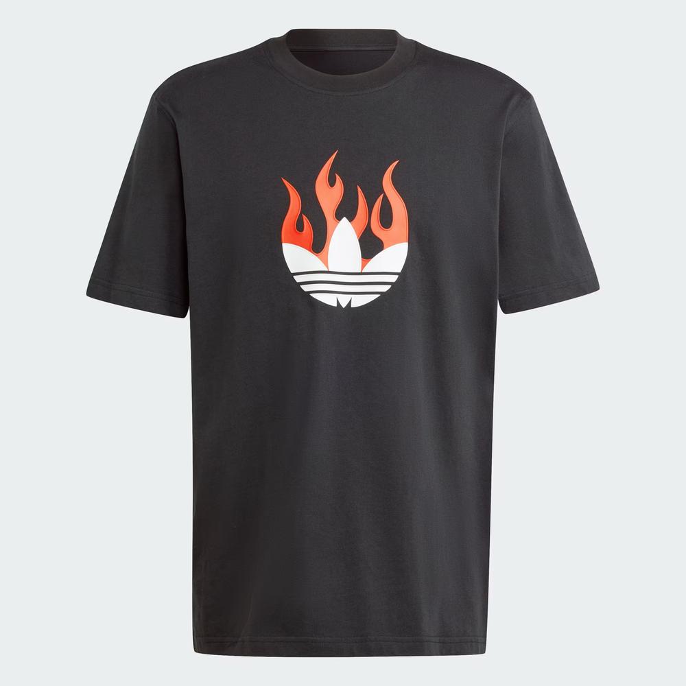 Koszulka adidas Originals Flames Logo IS0178 - czarna